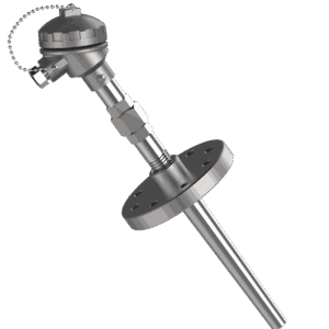 t – 727 thermocouple with n/u/n & flange thermowell taper